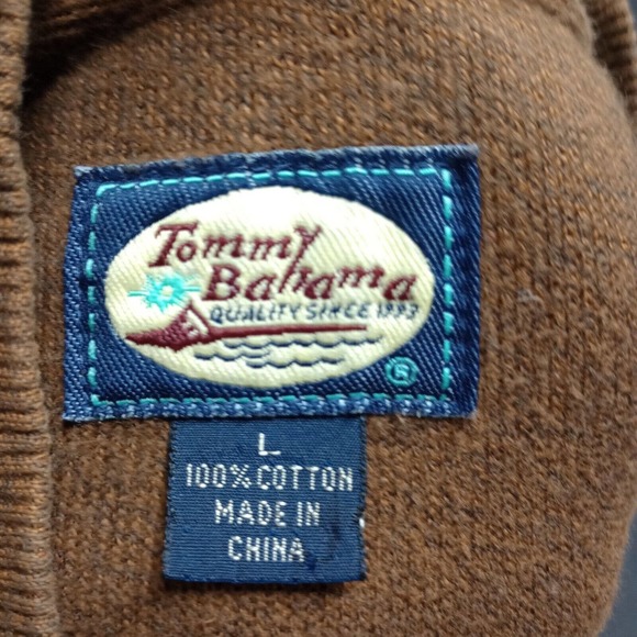 Tommy Bahama Sweater Men Large Brown Pullover Long Sleeve‎ - Picture 7 of 7